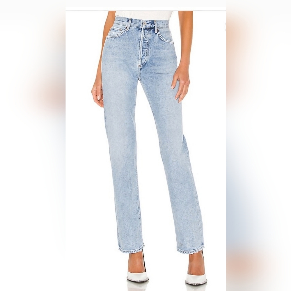 AGOLDE Lana Mid Rise Vintage Straight Jeans - Riptide - NWOT